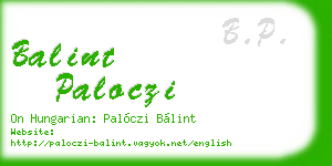 balint paloczi business card