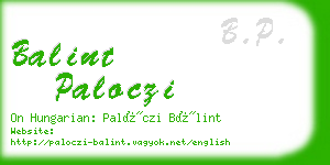 balint paloczi business card